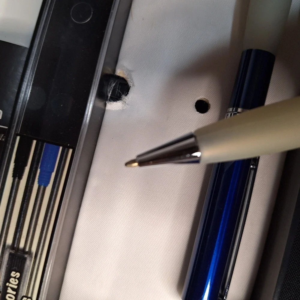 Pierre‎ Cardin Ballpoint Pen and Mechanical Pencil Set Blue Silver with Case